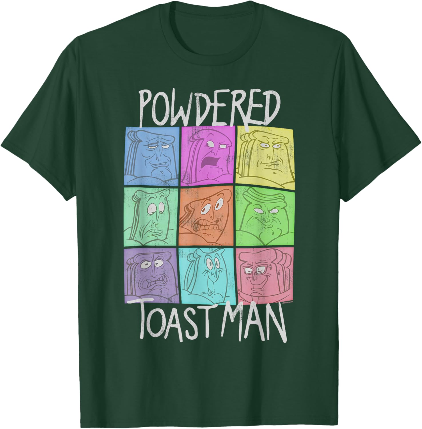 Ren and Stimpy Faces of Powdered Toast Man T-Shirt - T-Shirt | Forest
