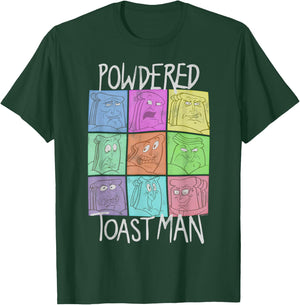Ren and Stimpy Faces of Powdered Toast Man T-Shirt - T-Shirt | Forest