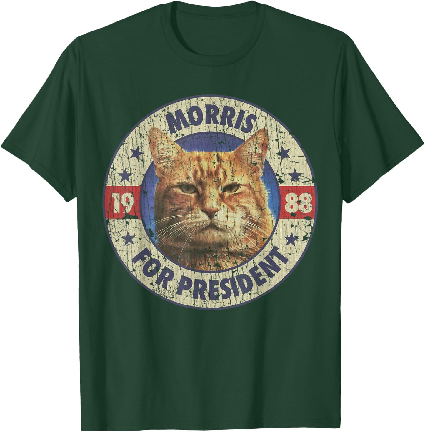 Morris For President Vintage 1988 Cat Lover T-Shirt - T-Shirt | Forest