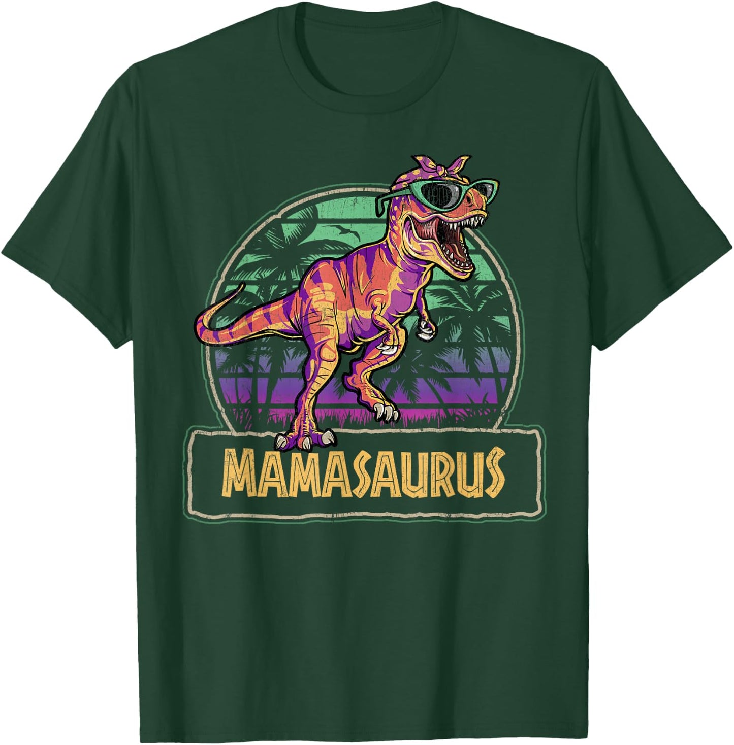Mamasaurus T Rex Dinosaur Mama Saurus Family Matching Women T-Shirt - T-Shirt | Forest