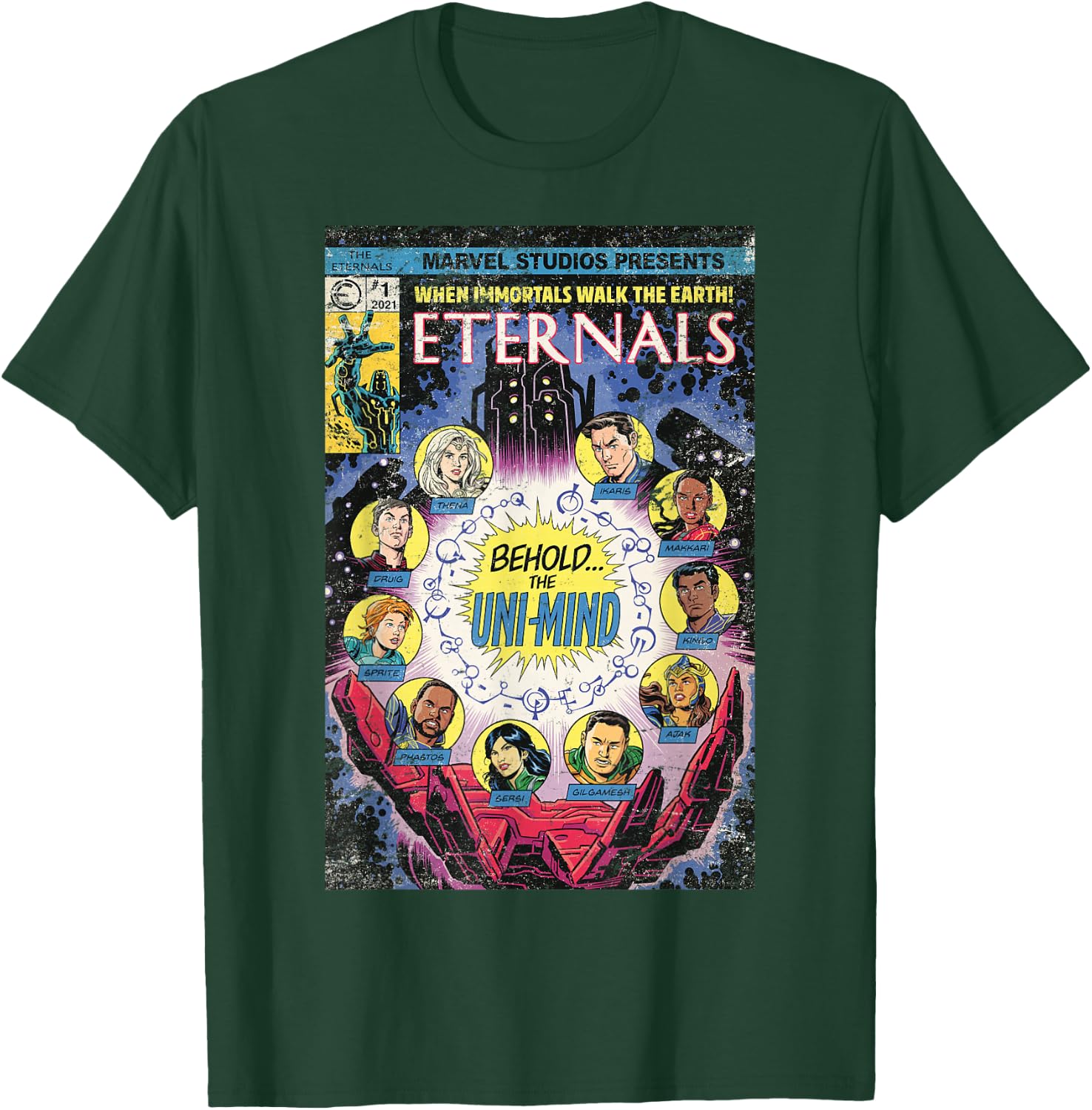 Marvel Eternals Vintage Comic Book Cover T-Shirt - T-Shirt | Forest