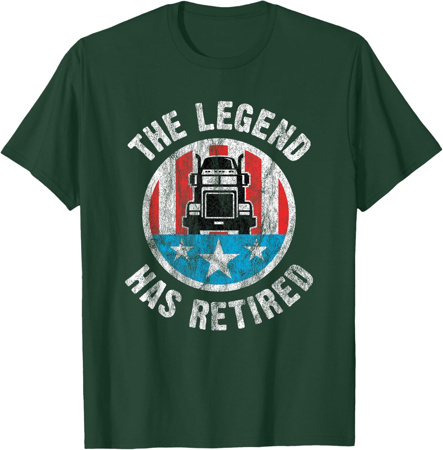 Retirement Shirt For Truckers | Truck Driver Retirement T-Shirt - T-Shirt | Forest