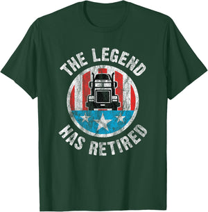 Retirement Shirt For Truckers | Truck Driver Retirement T-Shirt - T-Shirt | Forest