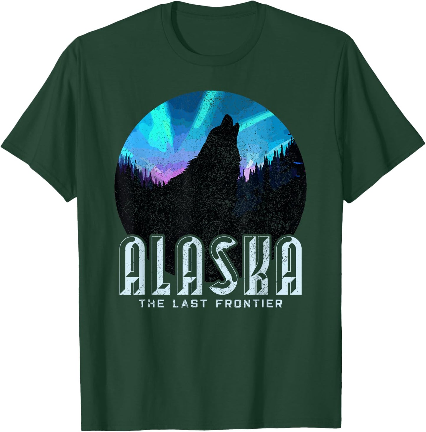 Alaska - Wolf The Last Frontier Nature Souvenir Gift T-Shirt - T-Shirt | Forest
