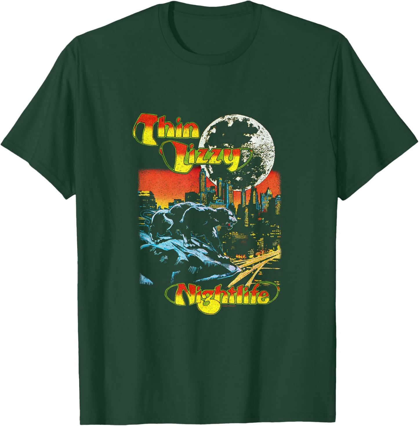 Thin Lizzy - Night Life Extended T-Shirt - T-Shirt | Forest