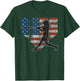 Girls Softball Batter American Flag Home Plate T-Shirt - T-Shirt | Forest