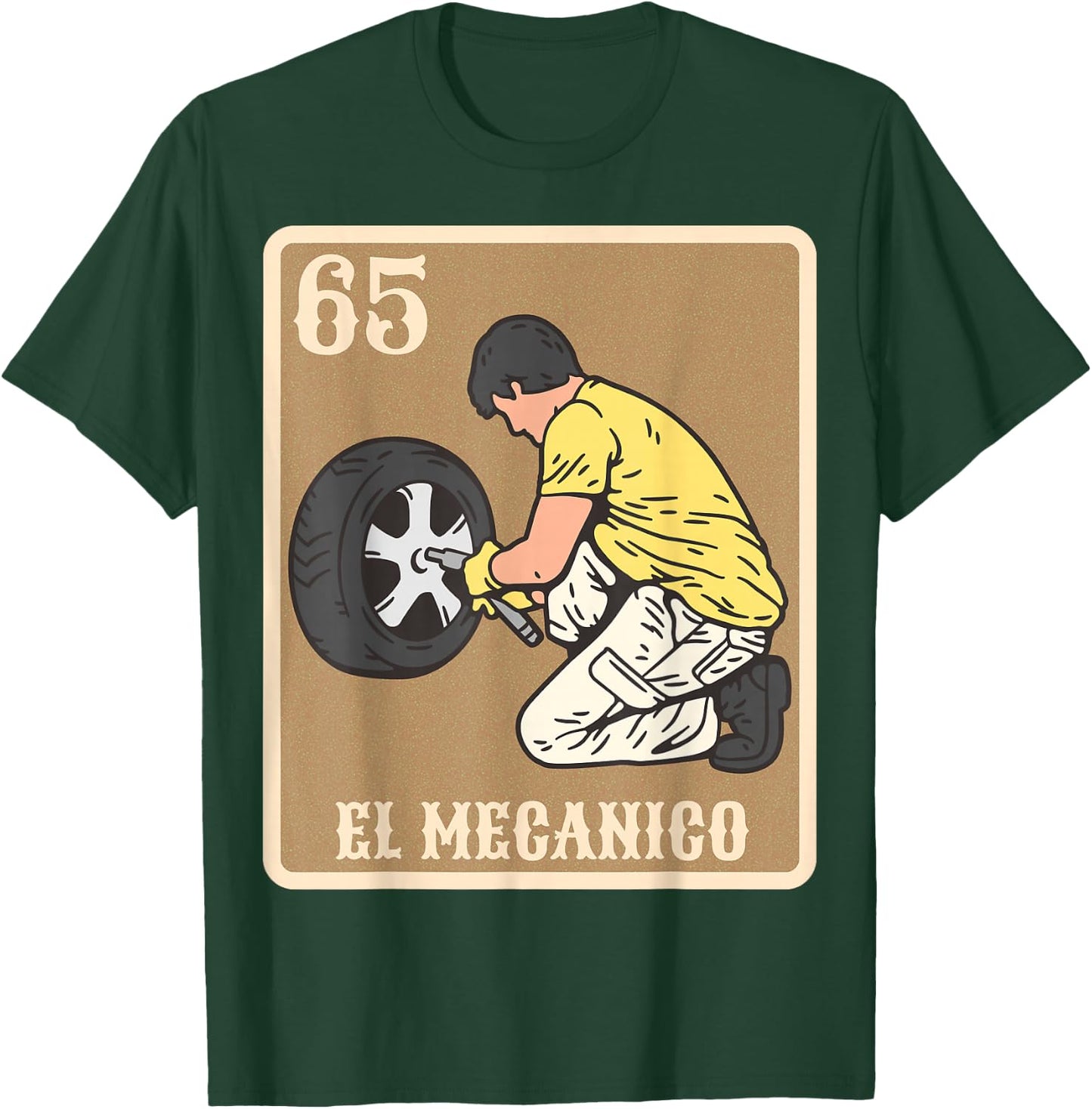 EL Mecanico Lottery Spanish Bingo Card Game T-Shirt - T-Shirt | Forest
