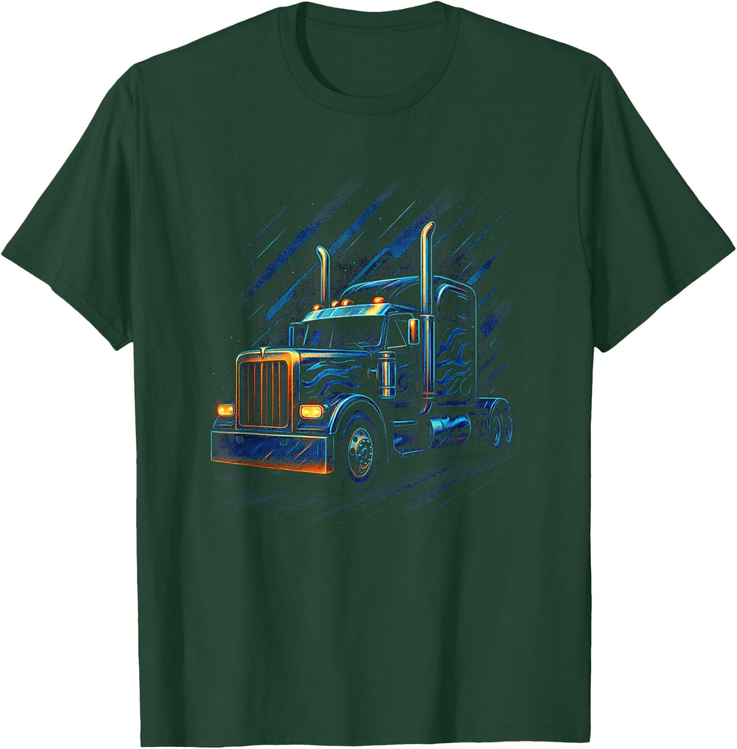 Trucker Semi-Trailer T-Shirt - T-Shirt | Forest