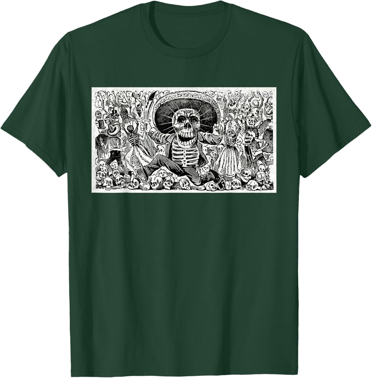 Calaveras Oaxaquena Mexican Jose Guadalupe Posada Mexico T-Shirt - T-Shirt | Forest