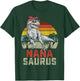 Nanasaurus T Rex Dinosaur Nana Saurus Family Matching T-Shirt - T-Shirt | Forest