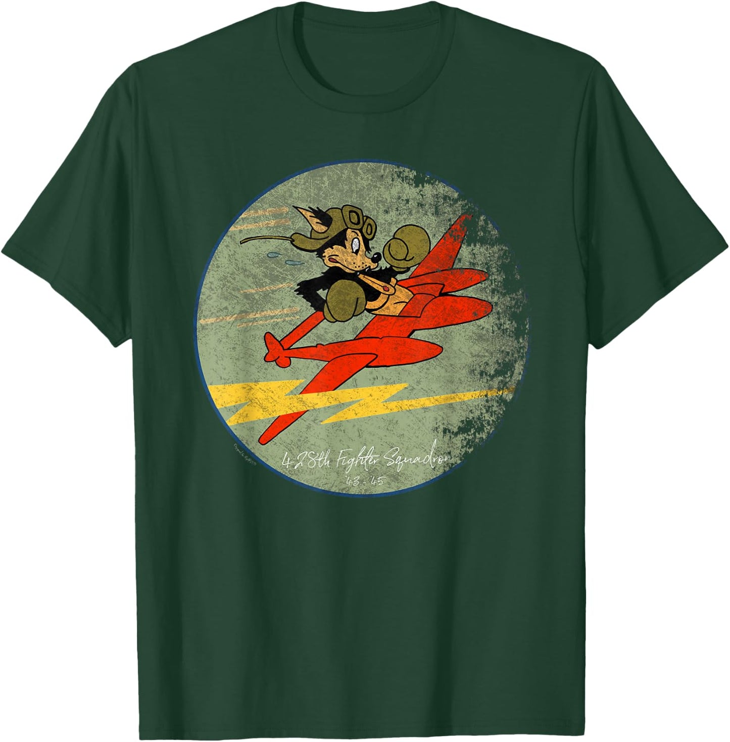 428th Fighter Squadron WWII Vintage Patch Design T-Shirt - T-Shirt | Forest
