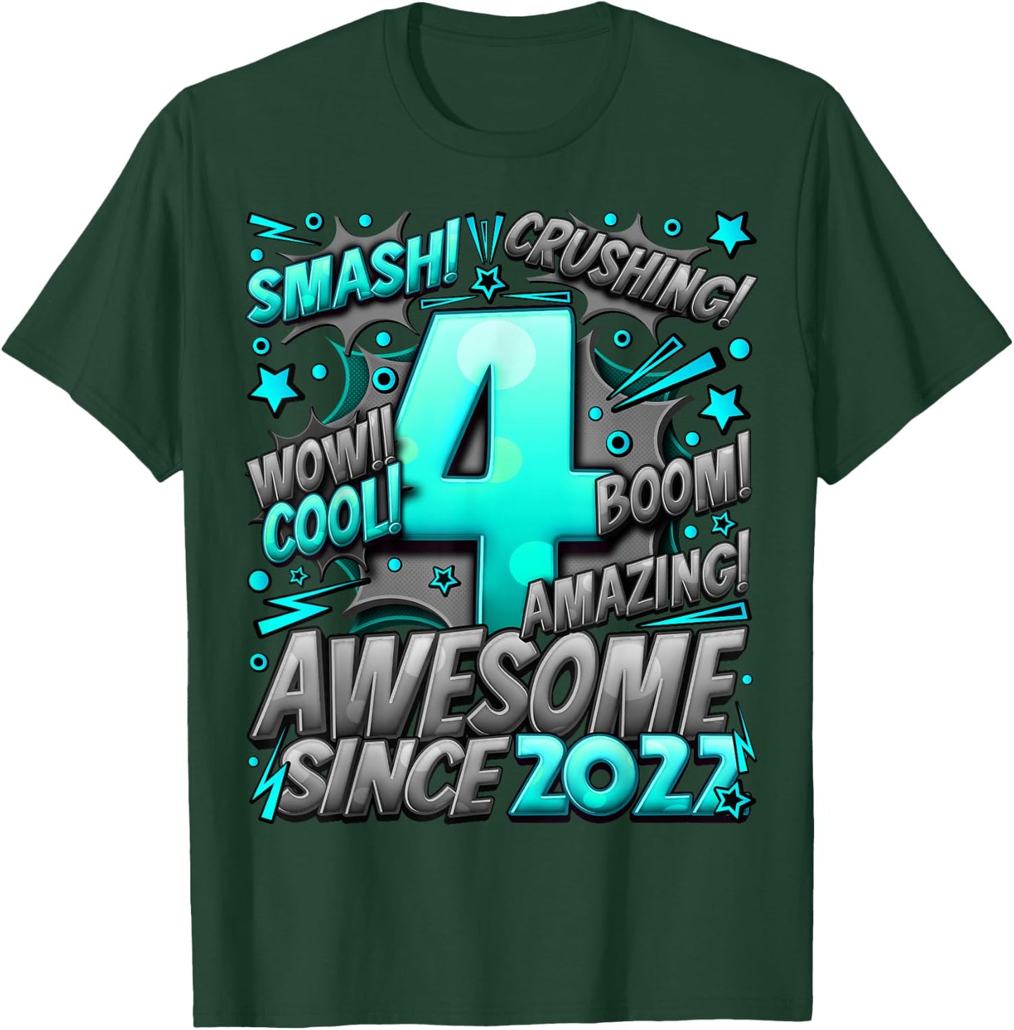 4 Year Old Gifts for Boys 4th Birthday Boy 4 Year Old Boy T-Shirt - T-Shirt | Forest