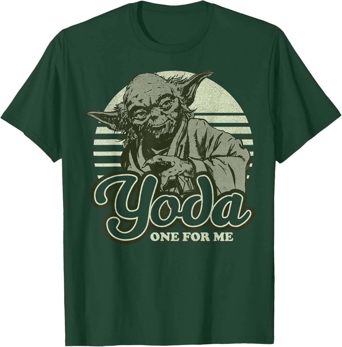 Star Wars Yoda One For Me Retro Graphic T-Shirt - T-Shirt | Forest