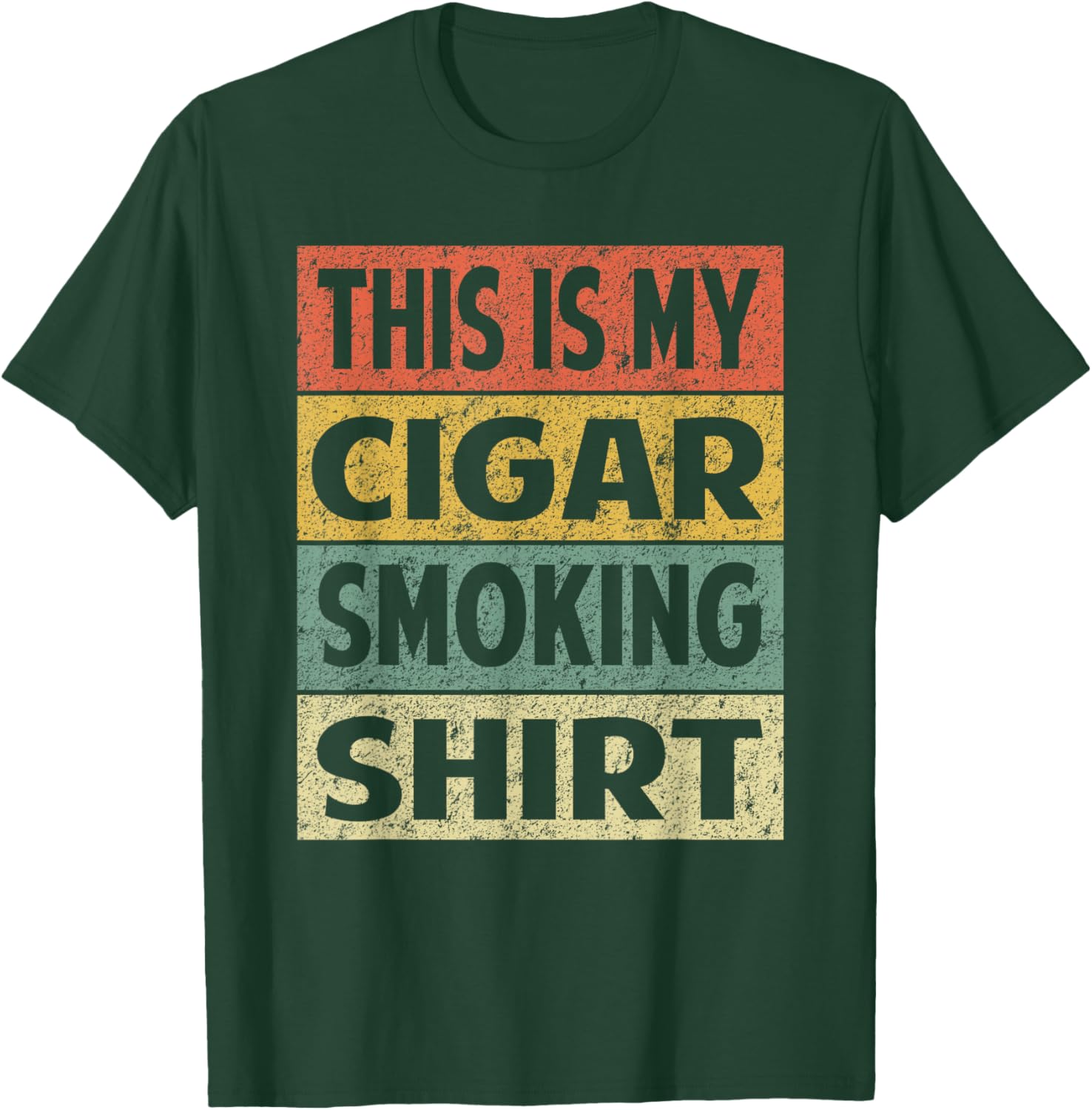 Cigar Smoking Shirt Funny Retro Vintage Cigar Smoker T-Shirt - T-Shirt | Forest