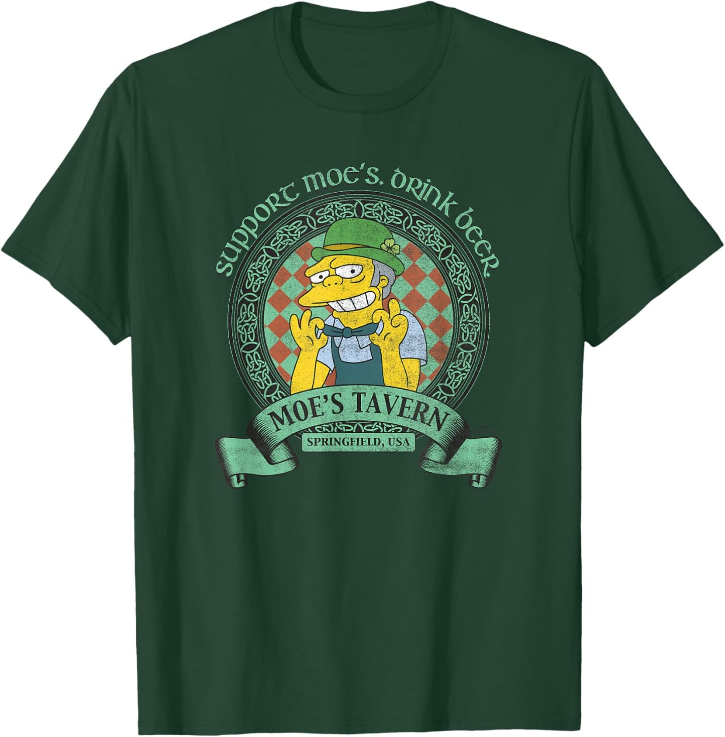 The Simpsons St. Patrick's Day Support Moe's, Drink Beer T-Shirt - T-Shirt | Forest