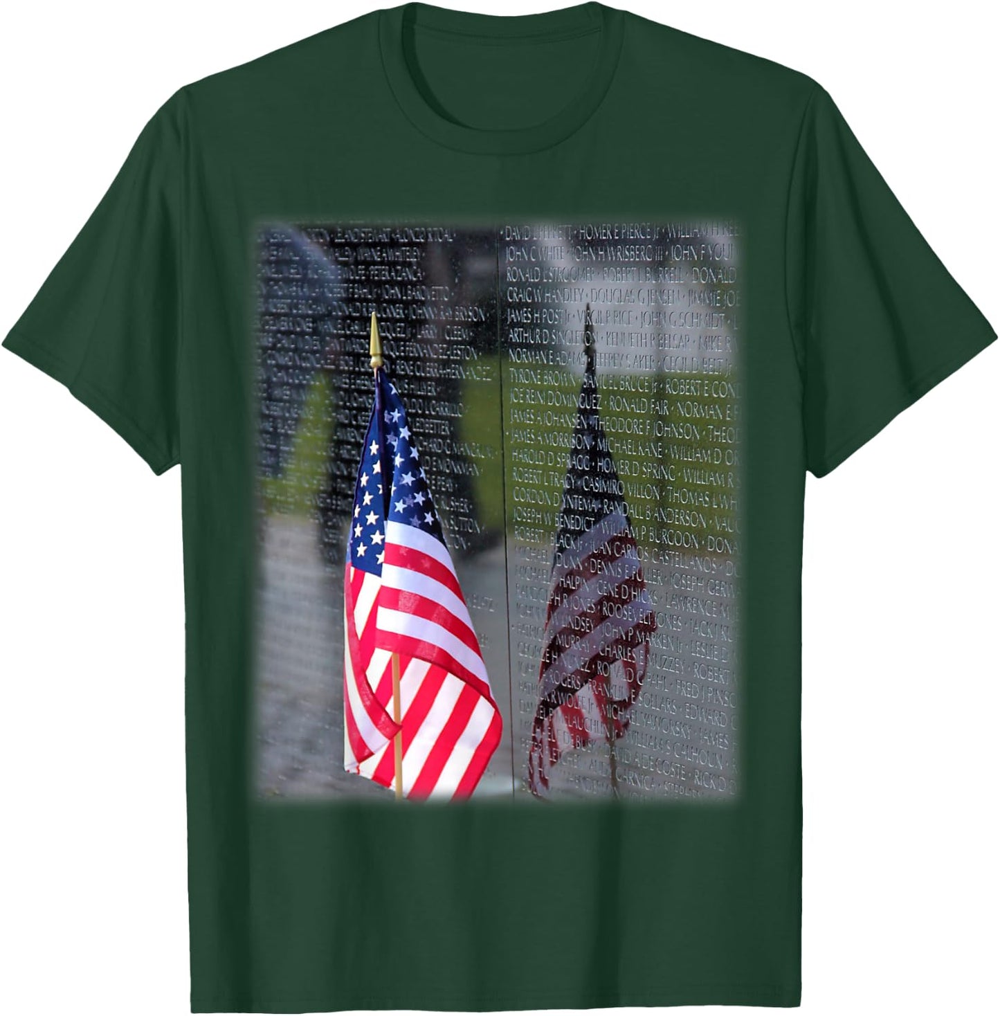 Vietnam Veterans Memorial Wall, Washington T-Shirt - T-Shirt | Forest