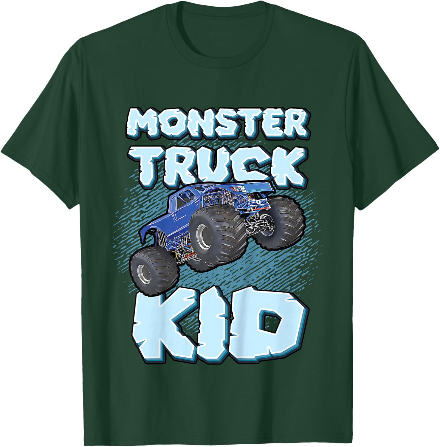 Kids Monster Truck Kid For Child Children Fun Funny Monster Truck T-Shirt - T-Shirt | Forest