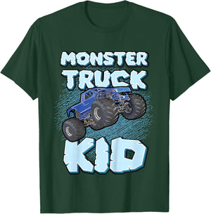 Kids Monster Truck Kid For Child Children Fun Funny Monster Truck T-Shirt - T-Shirt | Forest