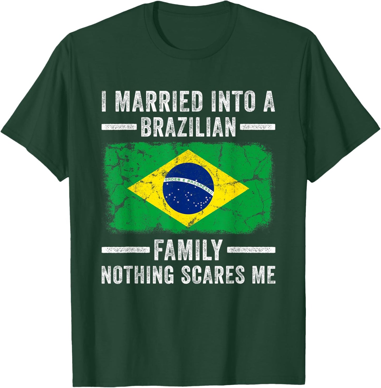 I Married Into a Brazilian Family Funny In Law Wedding Photo T-Shirt - T-Shirt | Forest