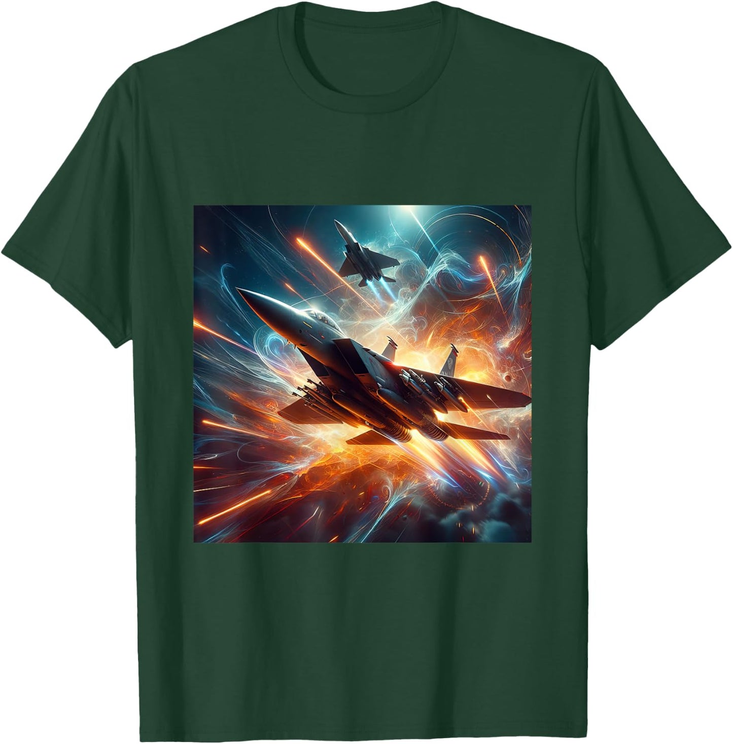 F15 Eagle Fighter Jet Military Aircraft T-Shirt - T-Shirt | Forest