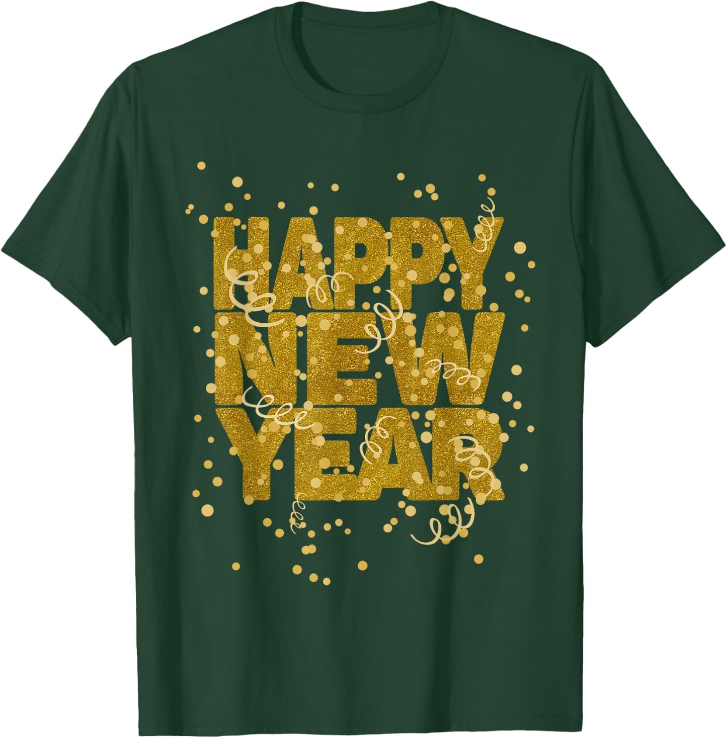 Happy New Year Confetti Fireworks New Year's Eve Outfit T-Shirt - T-Shirt | Forest