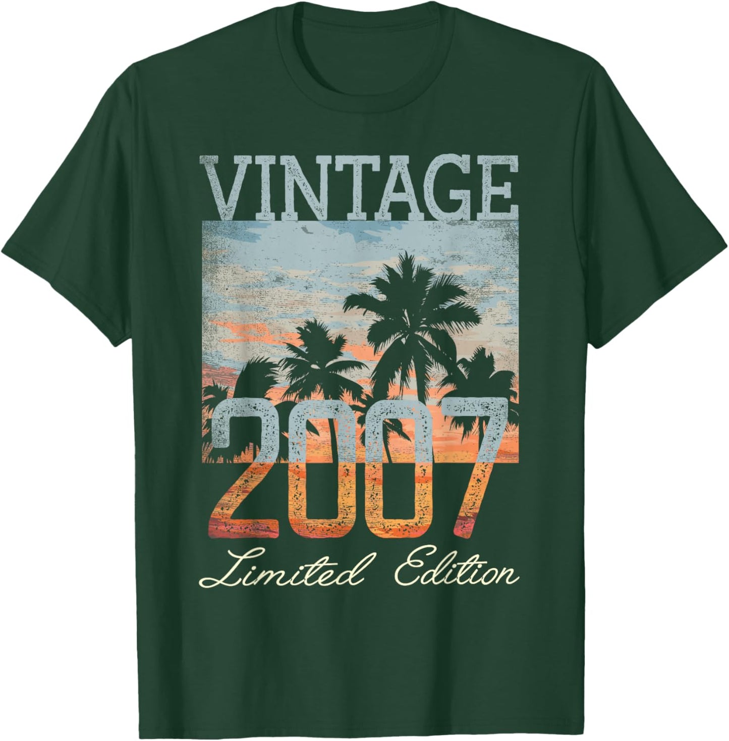 Vintage 2007 Limited Edition 18th Birthday 18 Year Old Gifts T-Shirt - T-Shirt | Forest