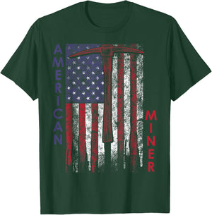American Miner Patriot Gold Mining T-Shirt - T-Shirt | Forest
