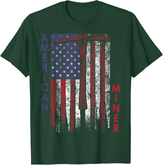 American Miner Patriot Gold Mining T-Shirt - T-Shirt | Forest