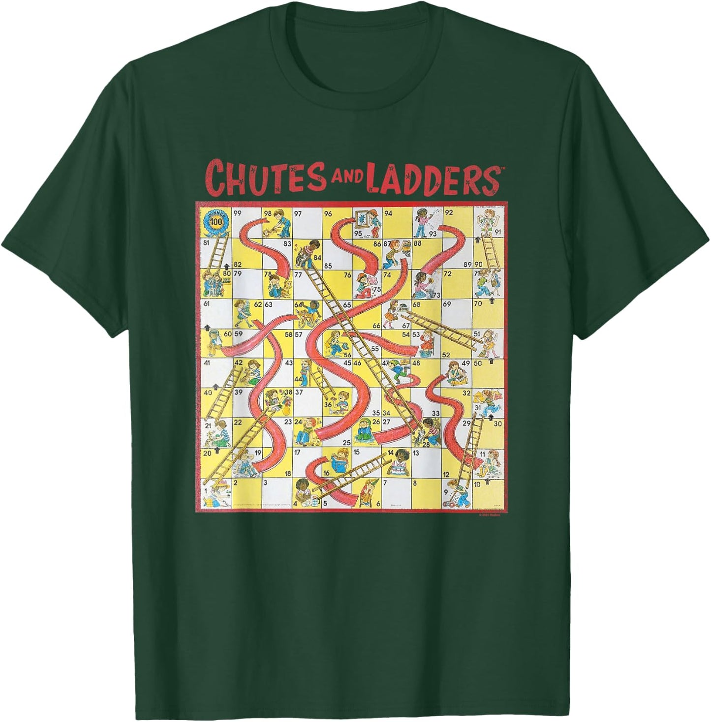 Chutes and Ladders Game Board Art from 1979 T-Shirt - T-Shirt | Forest
