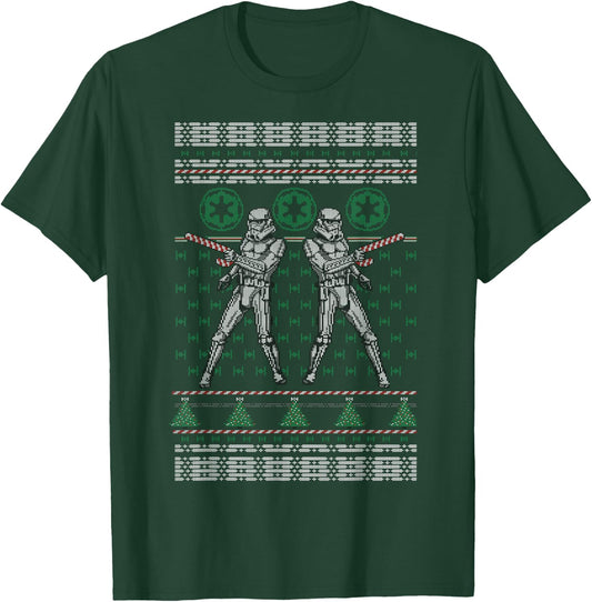 Star Wars Troopers Candy Cane Christmas Graphic T-Shirt - T-Shirt | Forest