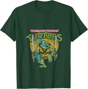TMNT Ninja Turtles Leonardo Action Shot T-Shirt - T-Shirt | Forest