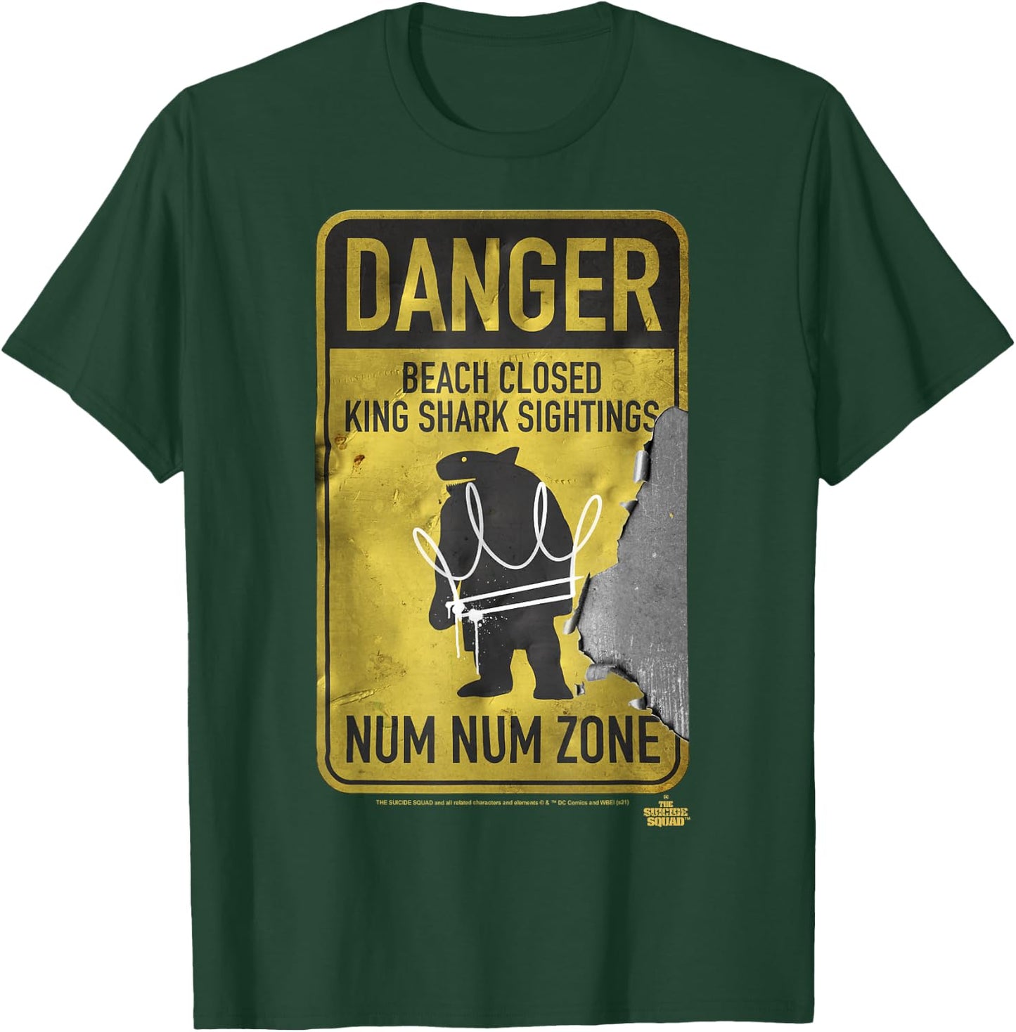 Suicide Squad King Shark Danger Zone T-Shirt - T-Shirt | Forest