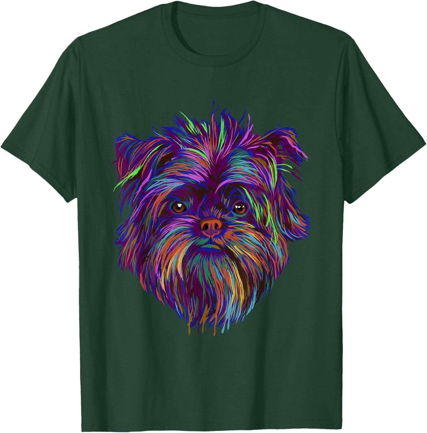 Colourful Splash Dog Affenpinscher T-Shirt - T-Shirt | Forest