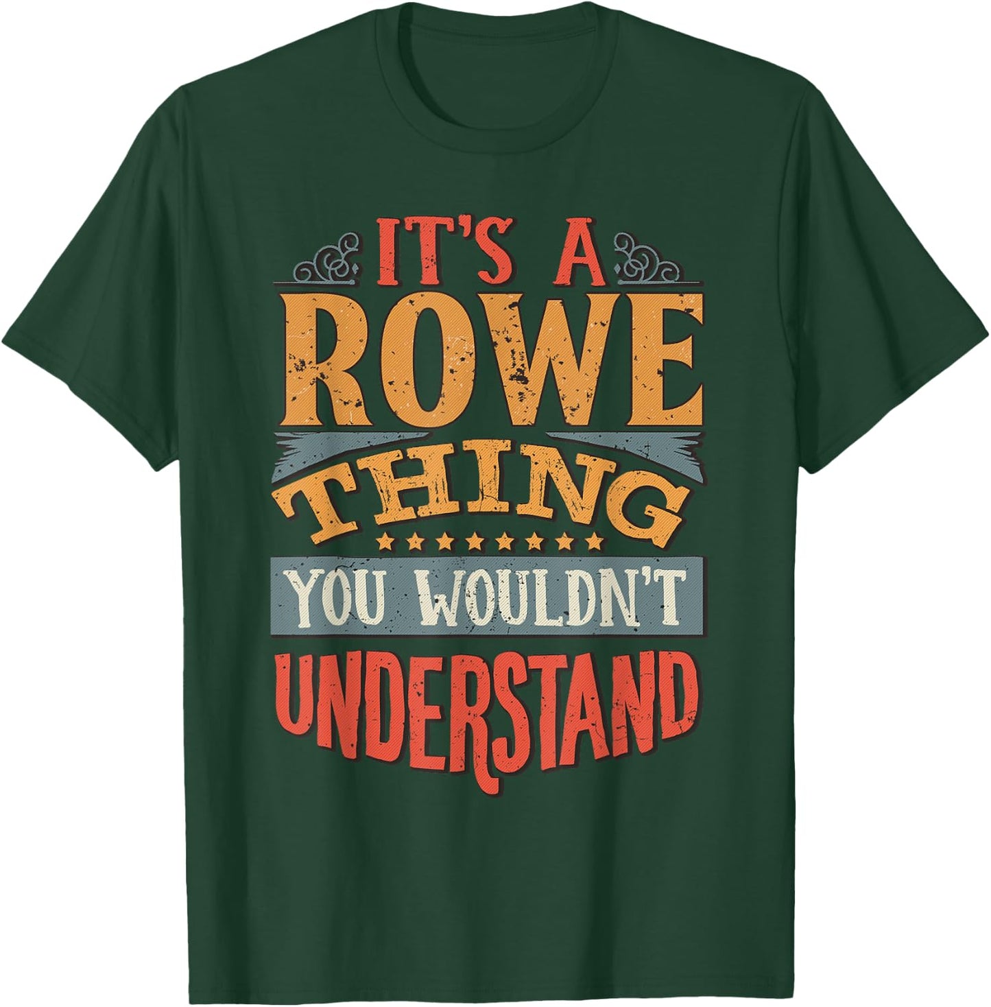 Rowe Name T-Shirt - T-Shirt | Forest