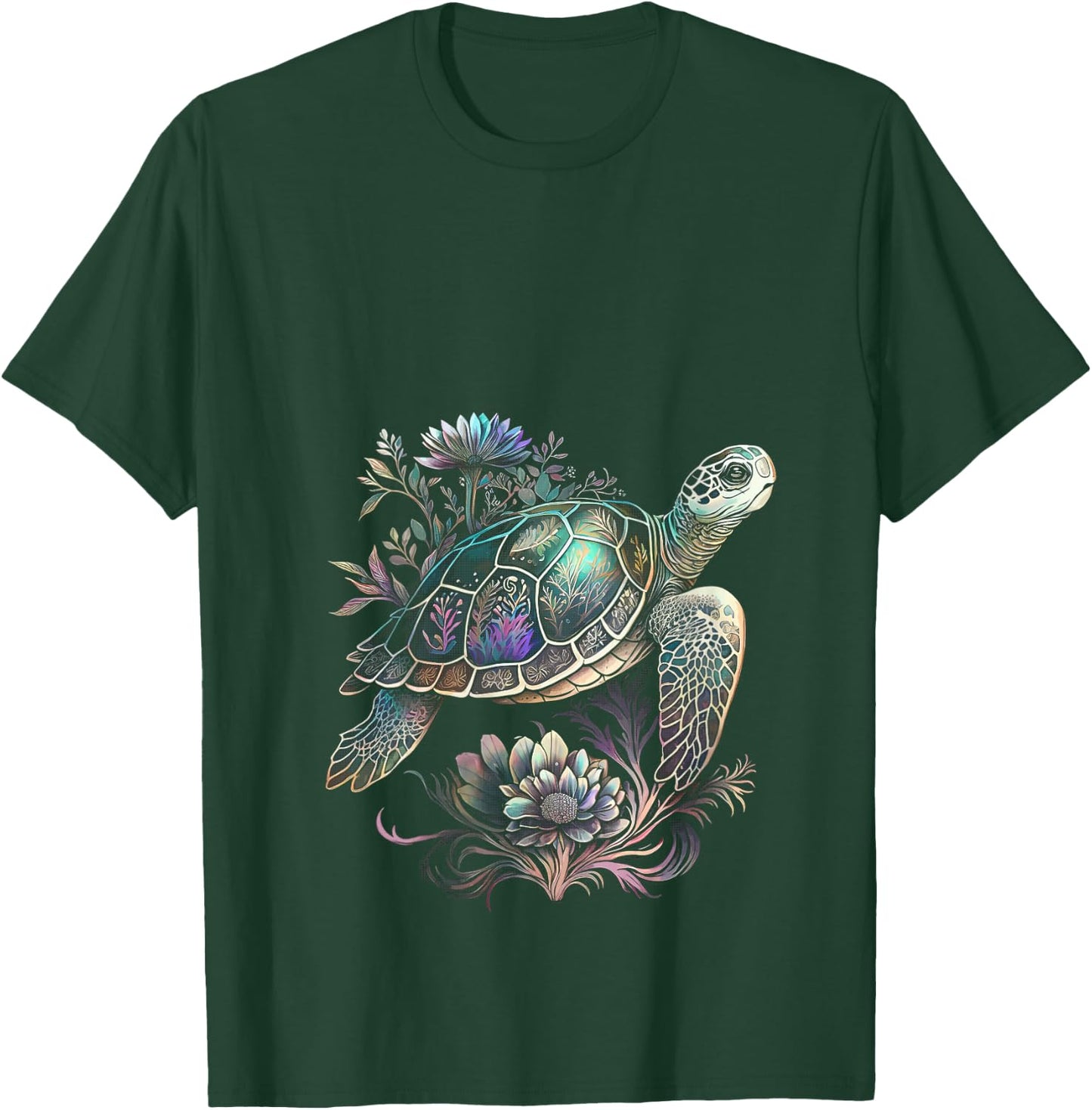 Sea Turtle Beach Lover Ocean Animal Graphic Novelty V-Neck T-Shirt - T-Shirt | Forest