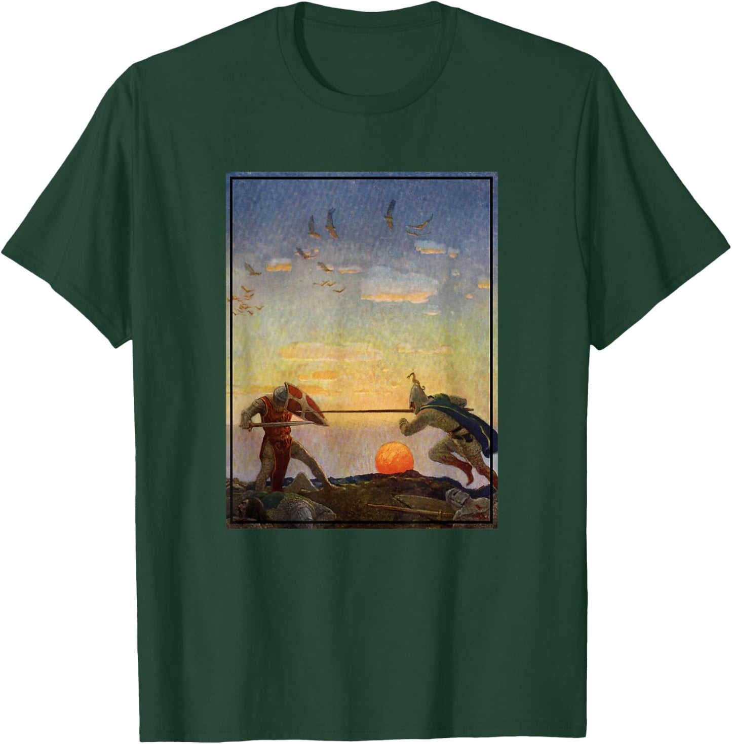 Sir Mordred and King Arthur Fighting (1922) T-Shirt - T-Shirt | Forest