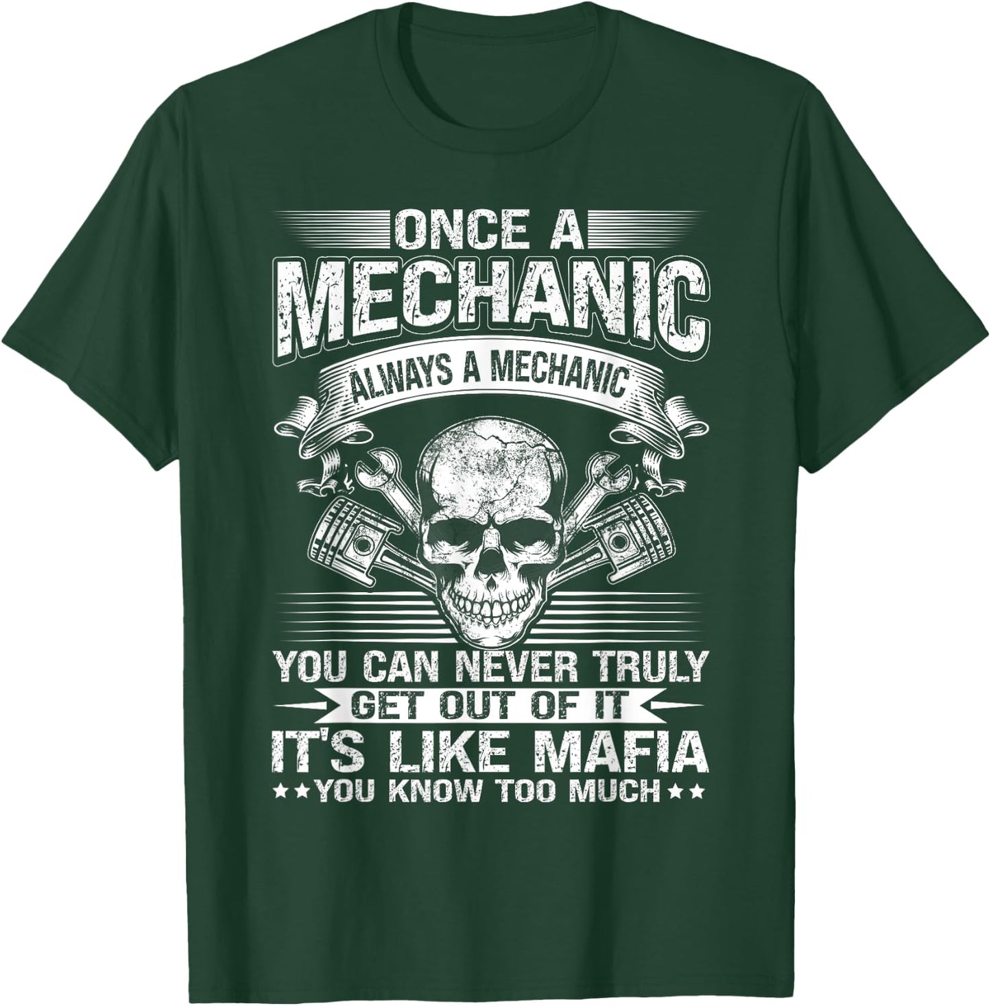 Mechanic Car Guy Muscle Car Garage T-Shirt - T-Shirt | Forest