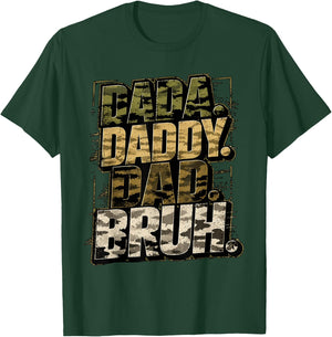 Funny Dad Camo Military Papa Gifts Birthday Husband Father's T-Shirt - T-Shirt | Forest