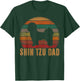 Retro Shih Tzu Dad Gift Daddy Apparel Dog Owner Pet Father T-Shirt - T-Shirt | Forest