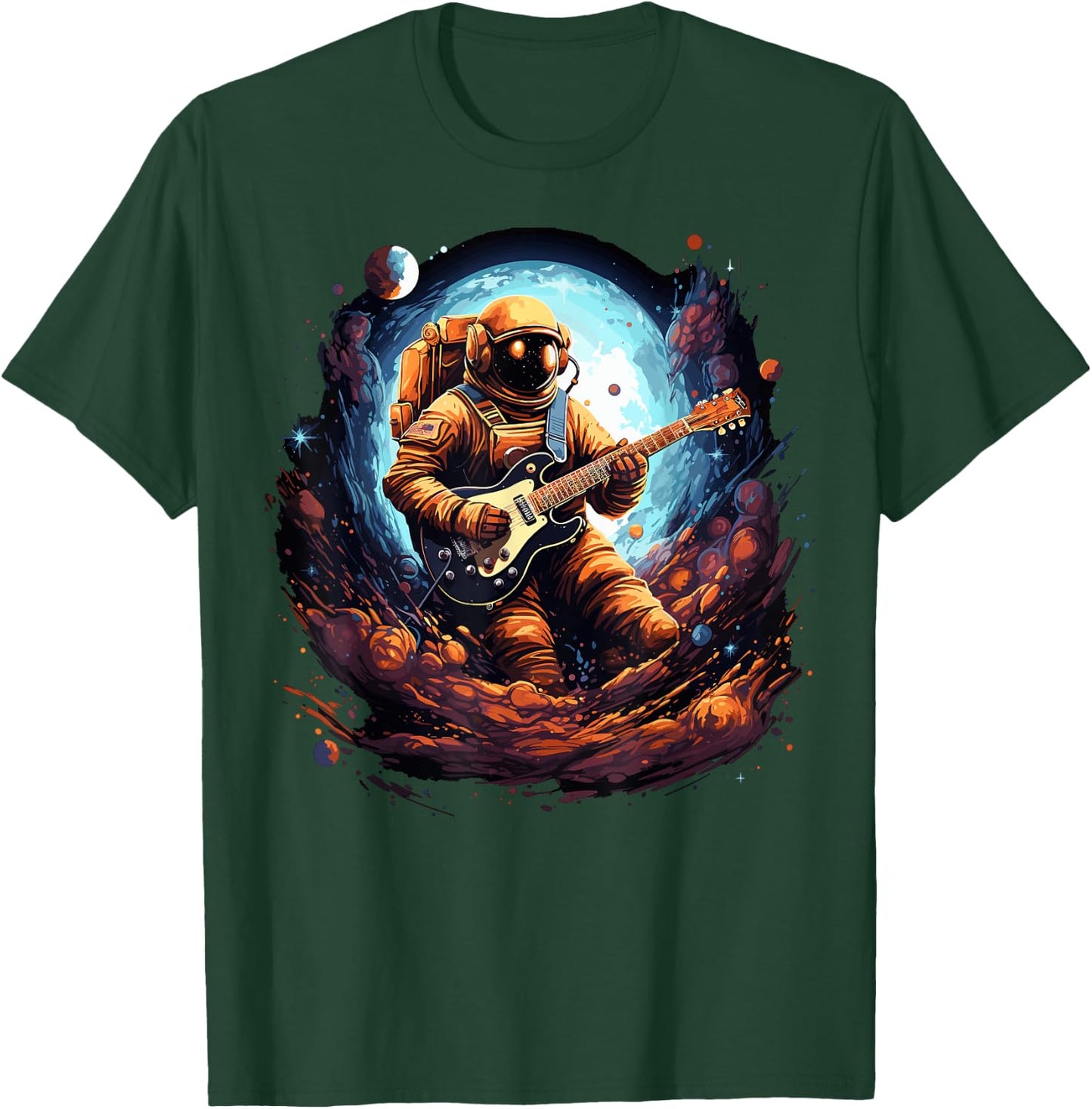 Astronaut Guitar T-Shirt - T-Shirt | Forest