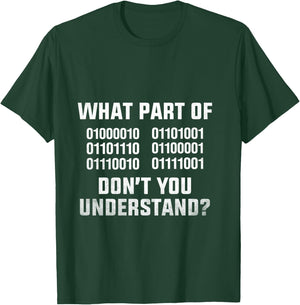 Funny Computer Science Binary Code Computer Programmer T-Shirt - T-Shirt | Forest