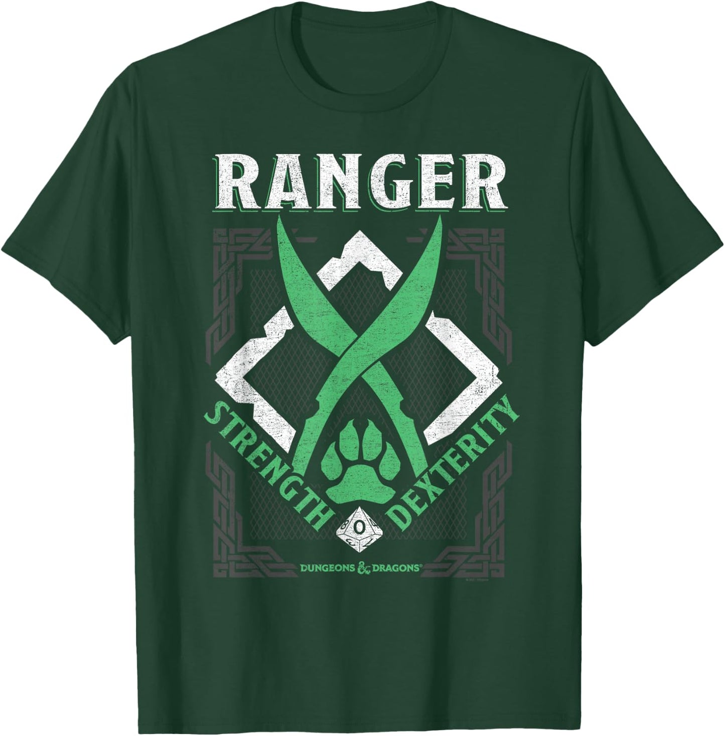 Dungeons & Dragons Ranger Strength & Dexterity T-Shirt - T-Shirt | Forest