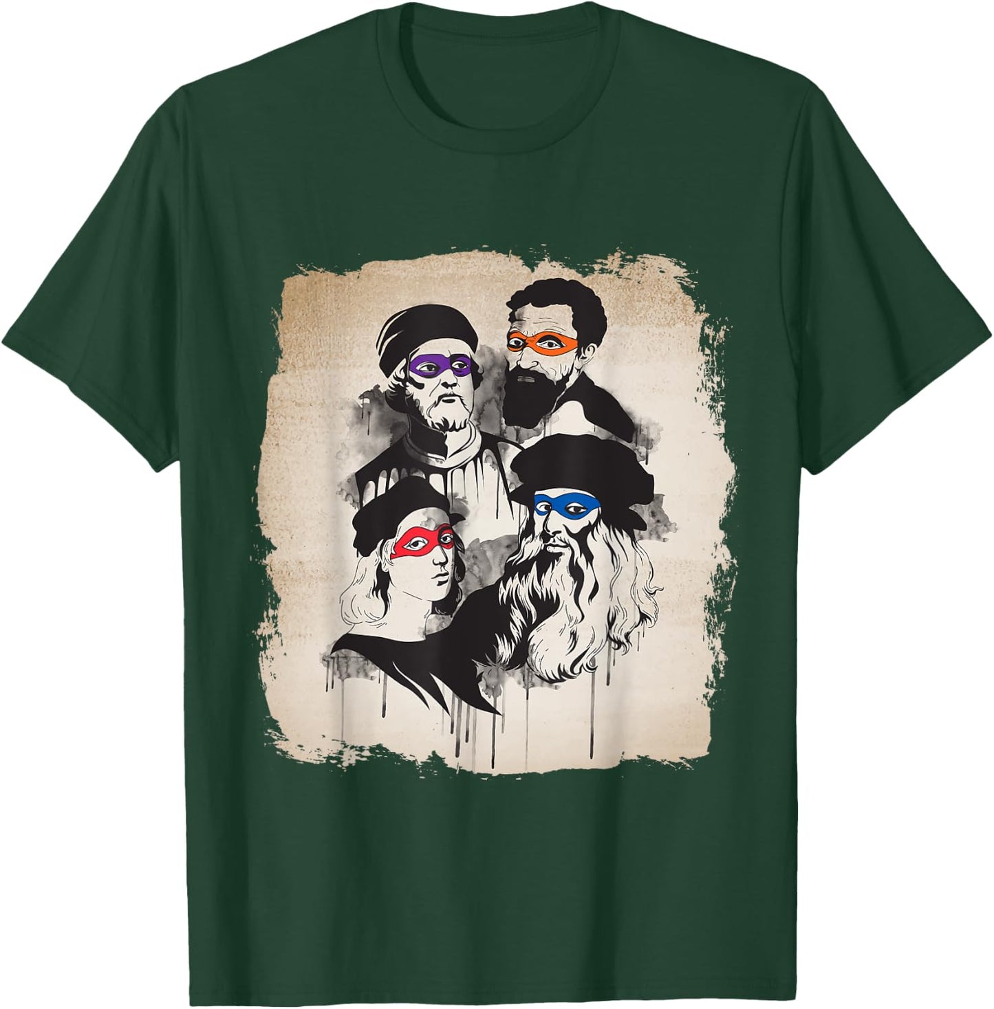 Artist - Italian Rennaissance Art Ninjas Funny T-Shirt - T-Shirt | Forest