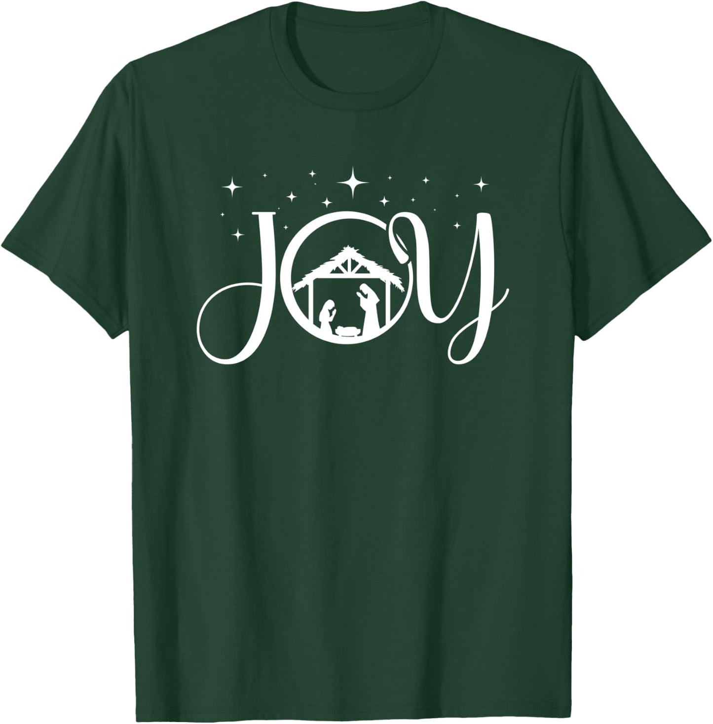 Christians Christmas Joys Jesus Nativity Scene Faith T-Shirt - T-Shirt | Forest