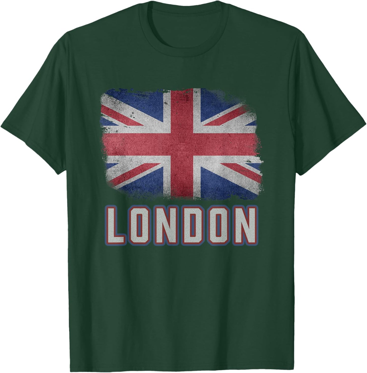 London United Kingdom British Flag Vintage UK Souvenir T-Shirt - T-Shirt | Forest