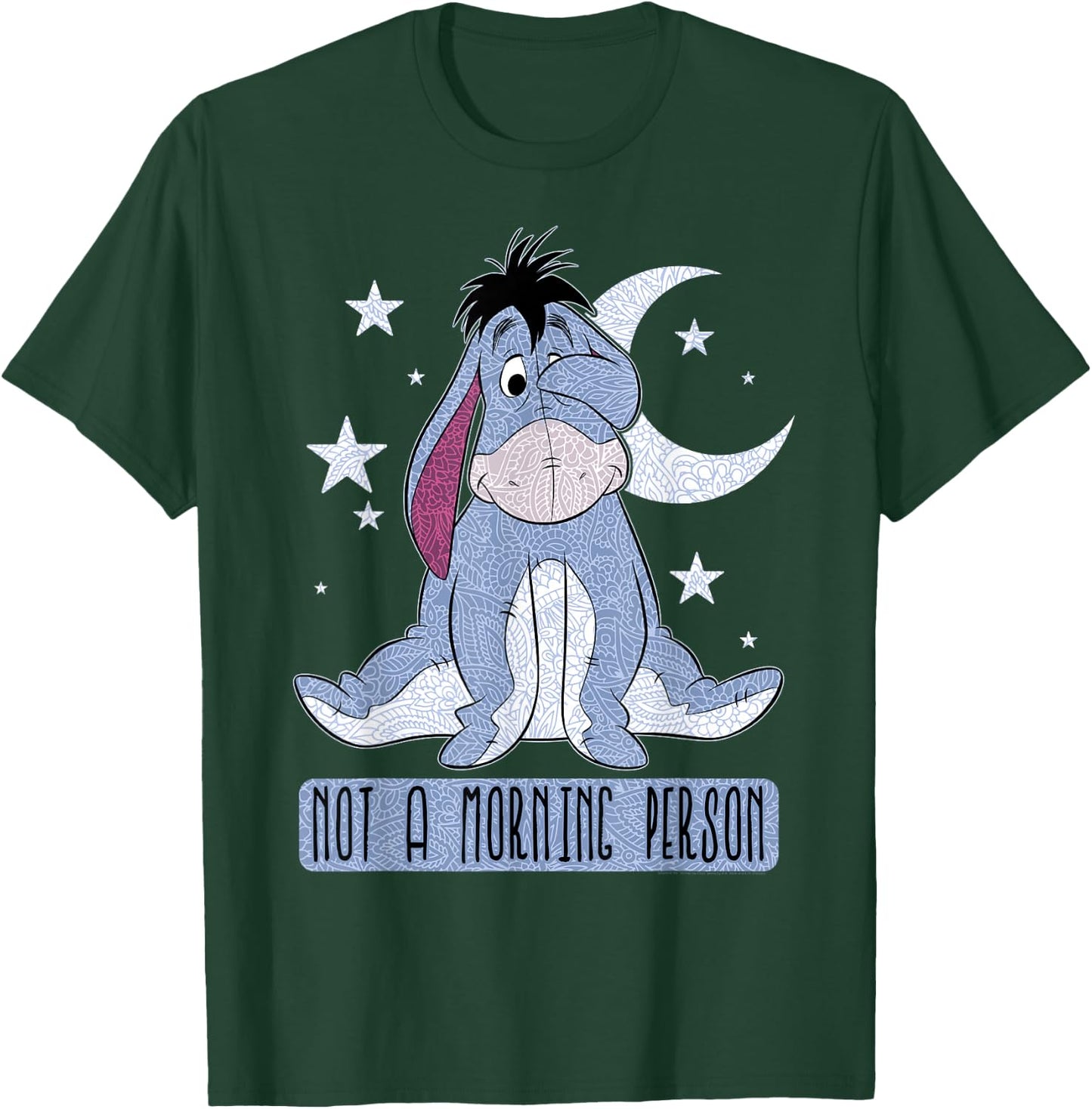 Disney Winnie The Pooh Eeyore Not A Morning Person Short Sleeve T-Shirt - T-Shirt | Forest