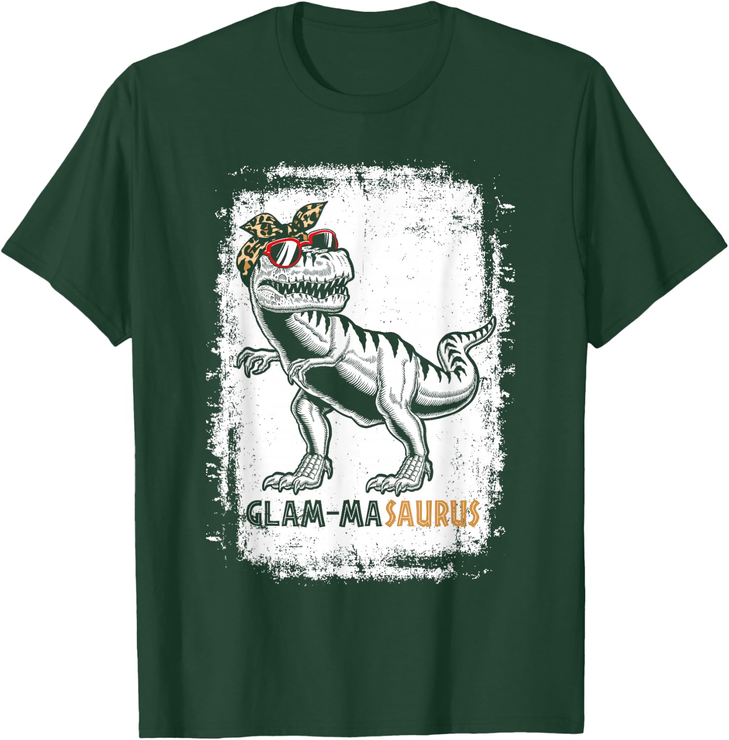 Glam-masaurus Rex Grandma Dinosaur T-Rex Glam-ma Saurus T-Shirt - T-Shirt | Forest