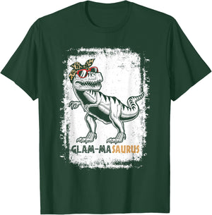 Glam-masaurus Rex Grandma Dinosaur T-Rex Glam-ma Saurus T-Shirt - T-Shirt | Forest