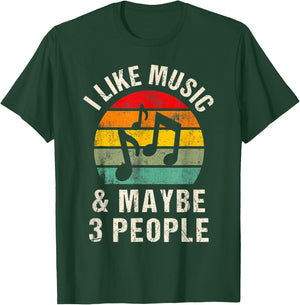 I like music and maybe 3 people men and women T-Shirt - T-Shirt | Forest