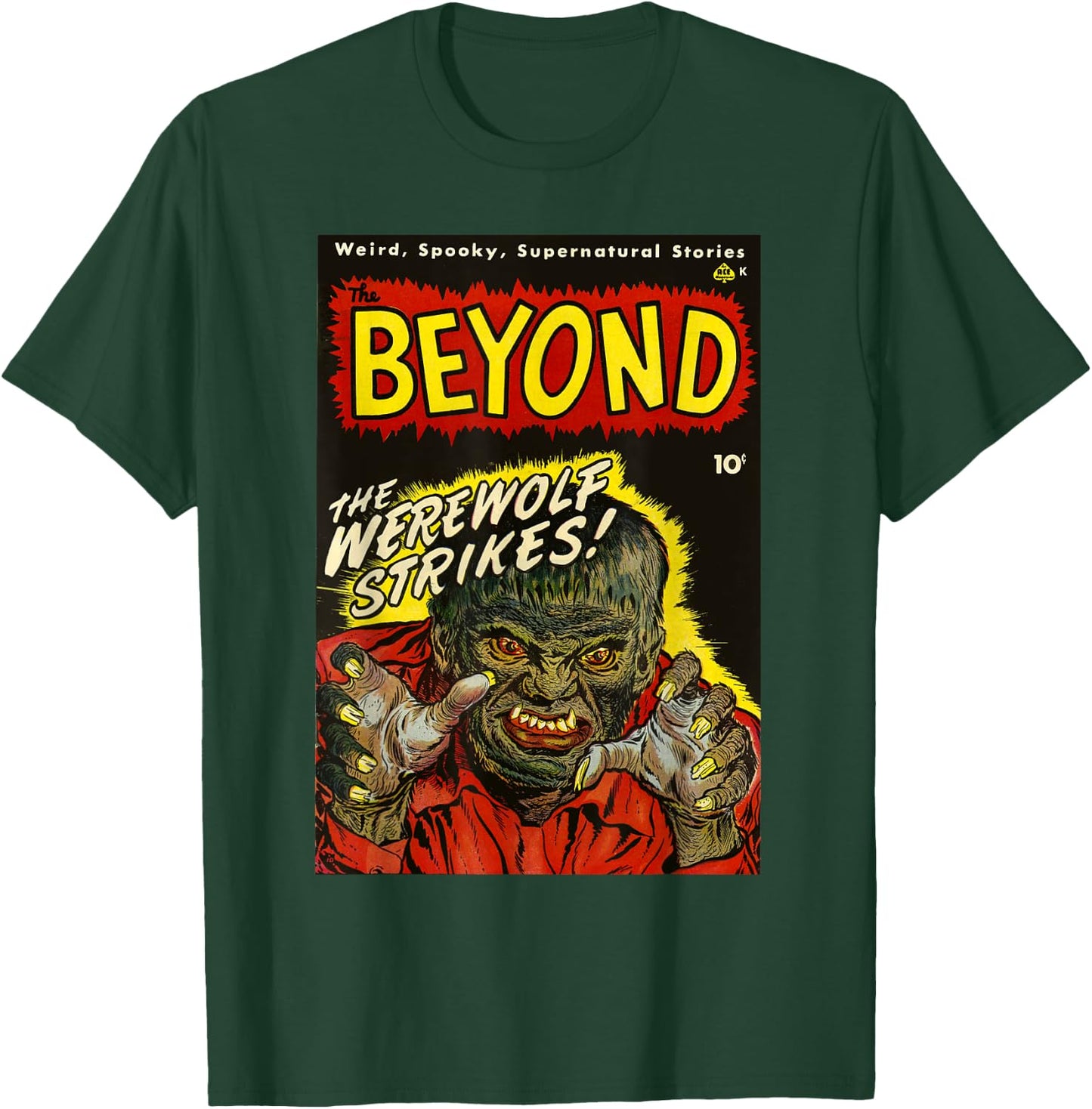 Wolfman Halloween Monster Vintage Horror Movie Werewolf T-Shirt - T-Shirt | Forest